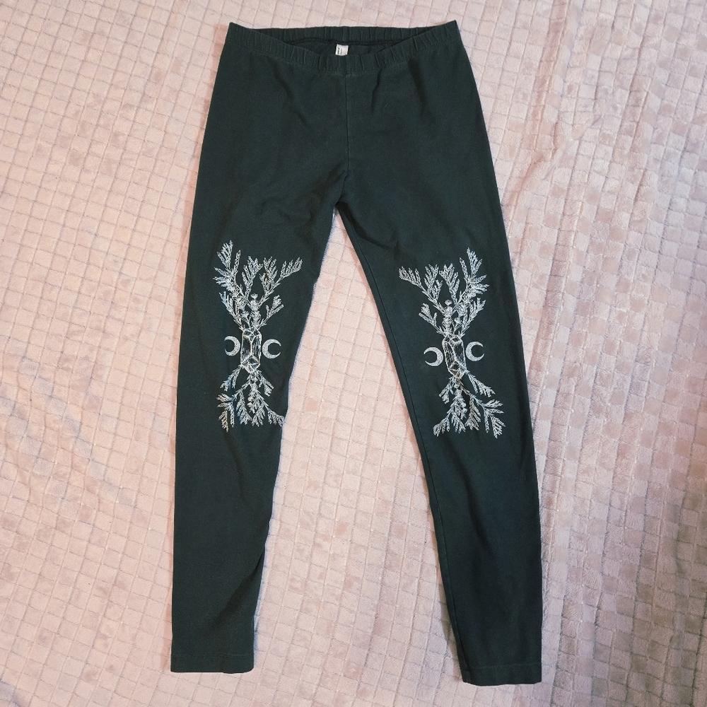 American Apparel Forest Green Witchy Leggings